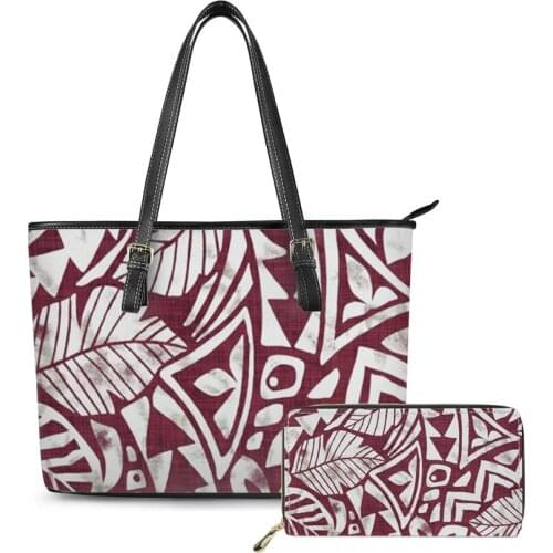 Promotional Polynesian Traditional Tribal Print Ladies Purses And Handbags Women CusTomized Fashion Shoulder Bag Handbags