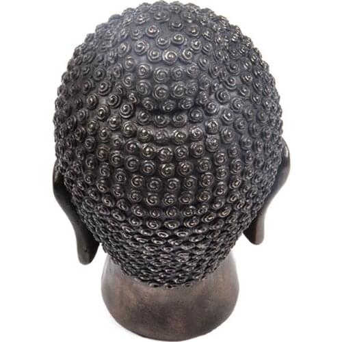 1 *Sculpture Buddha Head Sculpture Indoor Outdoor Garden Home Decor Meditating Ornament Vivid Craftsmanship