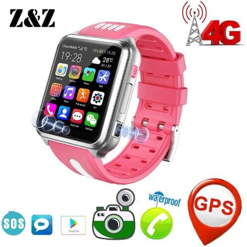 Android 9.0 Smart 4G Remote Camera GPS WIFI Kid Student Wristwatch Video Call Monitor Trace Location Google Play Map Phone Watch