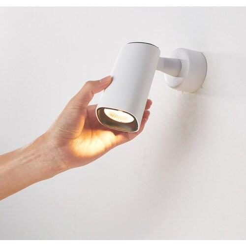 Modern minimalist wall lamp living room bedroom creative personality reading study desk sofa rotating wall light ZM91510