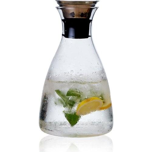 2020 Cooler Heat-resistant Glass Cold Water Bottle 1700ML Water Bottle Summer Large Capacity Glass Herbal Tea Juice Pot Tetera