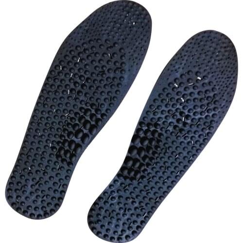 Inserts Orthotic Unisex Breathable Acupressure Therapy Massage Insole Pads Foot Care Plastic Negative Ion Shoe Health Black