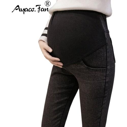 M-3XL Maternity Jeans for Pregnant Women Pregnant Pants Elastic Pregnancy Clothes Spring 2019 New Slim Maternity Pant Plus Size