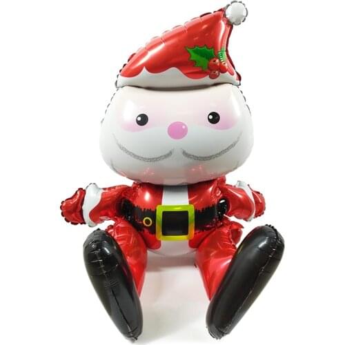 1 pc Christmas balloons Santa Claus 3 styles Christmas decorations festival supplies Christmas toy assemble after air inflation