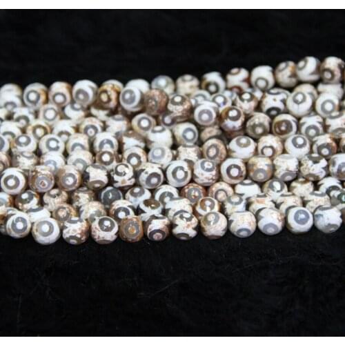 10mm Tan Mystical Tibetan Necklace Spherical Beads Tibetan Ball Dzi Beads Loose Gems Stone Beads Tibetan Gate Beads