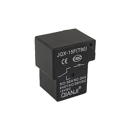 10PCS JQX-15F Electromagnetic Relay 12V DC COIL 30A 240V AC / 20A 28V DC
