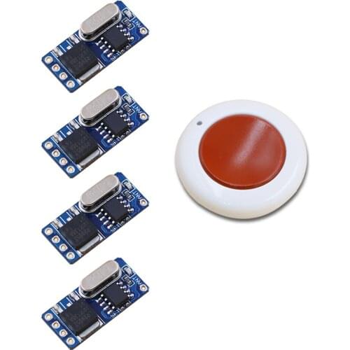 5PCS/SET) DC3.5V 4.5V 5V 6V 7V 9V 12V Wireless Remote Control Switch System 1pcs Transmitter with 4pcs Receiver Free Shipping