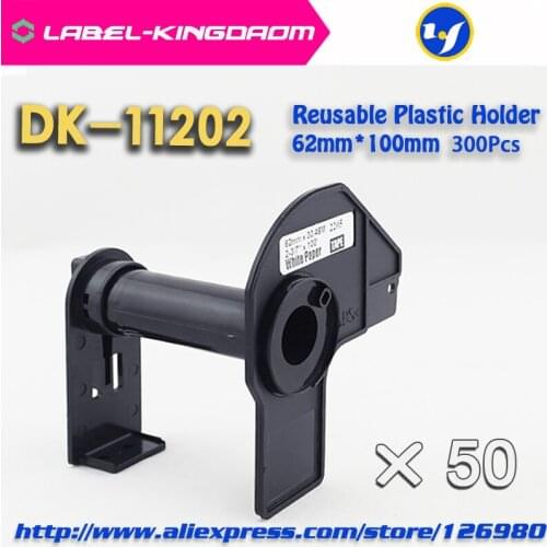 50 Set Reusable Plastic Holder Cartridge for Brother Compatible DK-11202 Labels 62mmX100mm