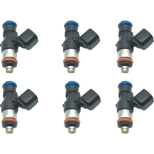 6Pcs Car Fuel injector For Ford Edge Explorer Flex Mustang 3.5L-3.7L Lincoln MKT MKX Continental 3.7L OEM 0280158191 BR3E-F5A
