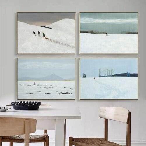 Abstract Sky Sea Canvas Painting Modern Seascape Nordic Posters and Prints Wall Decor Pictures For Living Corridor Room