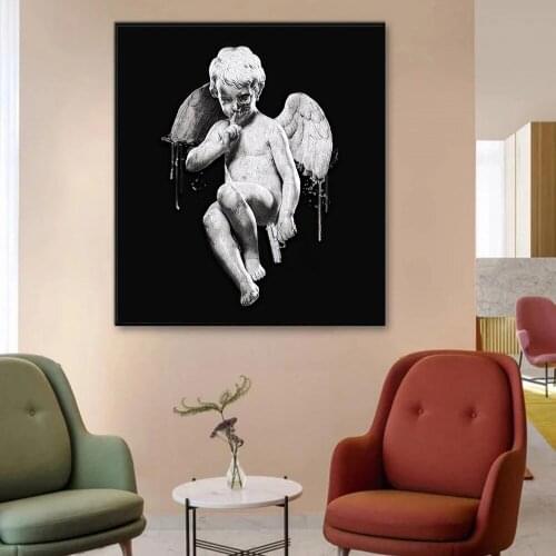 Abstract Painting Angel Whith Grab Picture Canvas Paintings Wall Art Modern Prints and Posters for Livongroom Home Decor Cuadros