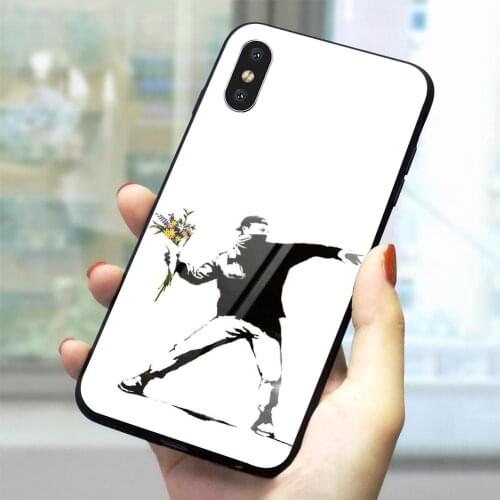Banksy Albert Phone Cover for iPhone 7 Case Xs Max XR X 5 5S SE 6 6S 7 8 Plus Tempered Glass 11 pro
