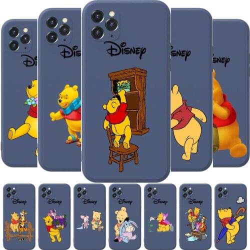 Winnie the Pooh Anime Phone Case cover For iphone 12 Pro Max 11 8 7 6 S XR PLUS X XS SE 2020 mini cell shell Sapphire blue
