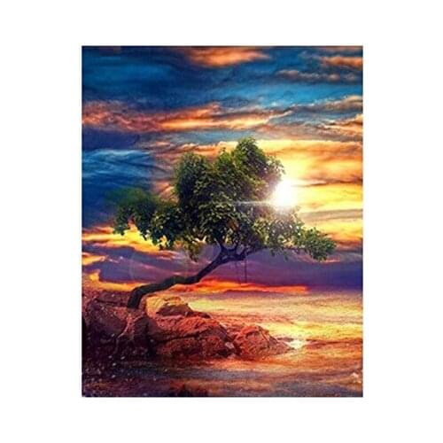 DIY Diamond Embroidery Tree Landscape Full Square/Round Diamond Painting Scenery Full Drilling Cross Stitch Home Decor Gifts