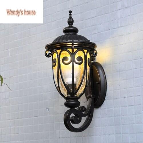 European retro wall lamp waterproof garden garden villa outdoor balcony LED corridor door outdoor creative lights