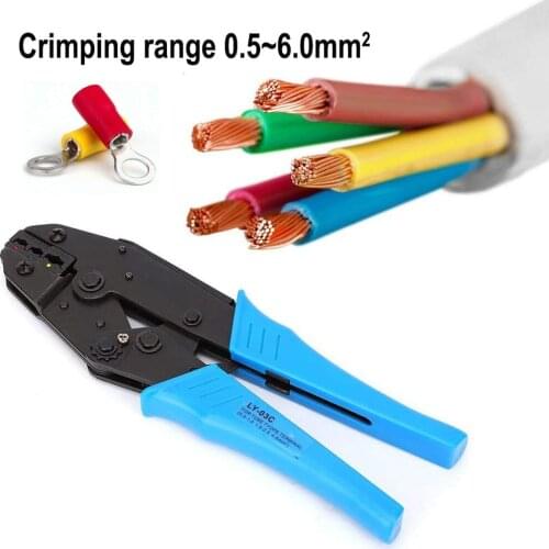 European style Crimping insulated terminals hand tools ratchet electrician pliers accurate adjustment electric work plier tools