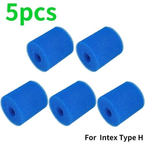 5pcs Swimming Pool 9cmx10.2cm Foam Filter Sponge Reusable for Intex Type H Washable Biofoam Cleaner Filter Foam Sponges Tools