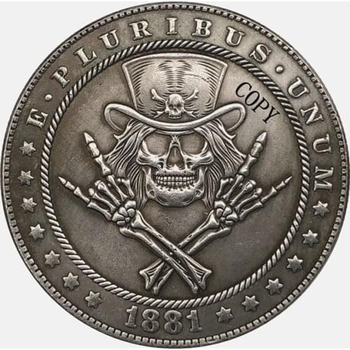 Hobo Nickel 1881-CC USA Morgan Dollar COIN COPY Type 175