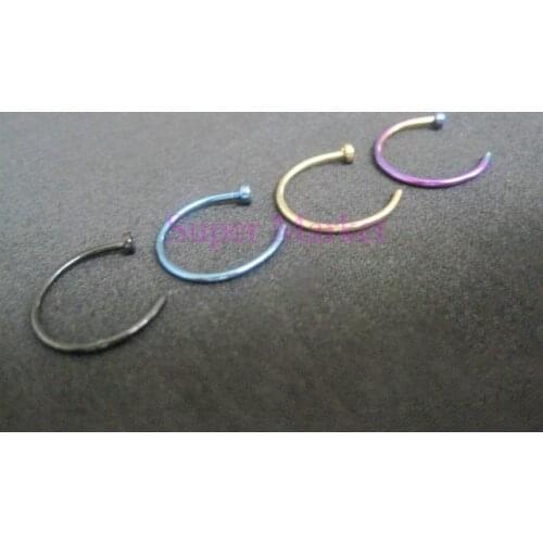 Fashion Nose Rings Nose Stud Nostril Nail Vacuum Plating 100pcs/lot Body Piercing Jewelry Earring Lip RING Eyebrow Piercing