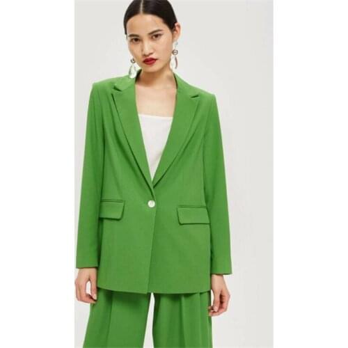 Green Suits For Women Slim Fit Custom Made Ladies Pantsuit Blazer+Pants for Work Pantsuit for Wedding Party