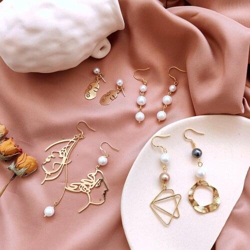 Creative Earrings Handmade Facial Makeup Earrings AB Earrings Fashion Earrings Women