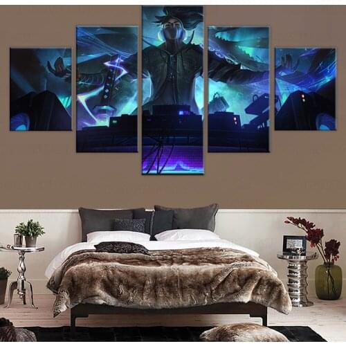 Legends League Yasuo True Damage HD Game Poster Decorative Painting Bedroom Wall Painting Modern Art Drawing Room Painting