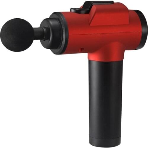 Small portable brush brushless lcd display massage gun with four massage gun