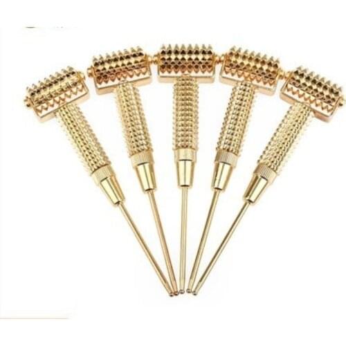 Copper Electroplate Derma Needle Roller with Ear Elastic Probe Massage Acupoint Pen Anti-wrinkle Anti-myopia Activating Blood