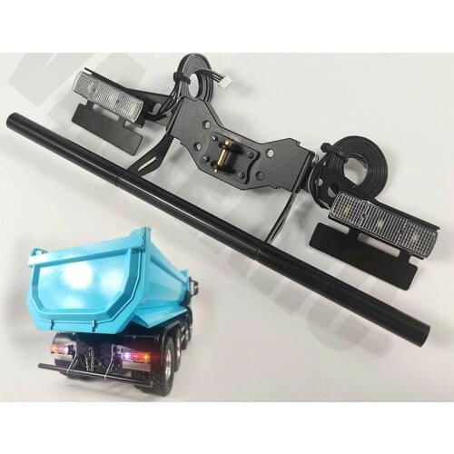 Metal Bumper with Light Assembly for 1/14 Scale Tamiya Remote Control Truck