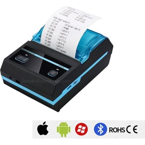 Mini Bluetooth Wireless USB Receipt Label Printer 58mm Portable Thermal Receipt Printer Ticket For Mobile Phone Android iOS PC