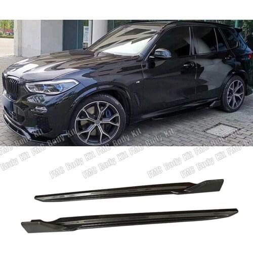 Modify CF Style Car Side Skirts Door Aprons Extensions Real Carbon Fiber Material For BMW X5 G05 2019 Up Car Exterior Decoration