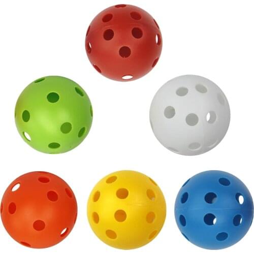 6pcs Plastic Golf Training Balls Golf Practice Balls Golf Accessories Training Aids for Driving Range/Swing Practice at Home