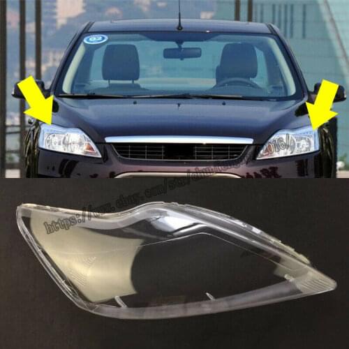 Fit For Ford Focus 2009 2010 2011 Headlight Headlamp Clear Lens Cover Left+Right 2pcs