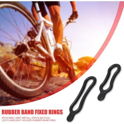 2pcs Bicycle Flashlights Rubber Band MTB Road Bike Handlebar Rear Lamp Bandages Lights Fixing Straps Bicycle Accessories