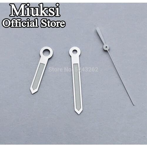 Miuksi silver watch hands luminous hands fit Miyota 8215 821A 8205 Mingzhu DG 2813 3804 Seagull 1612 movement