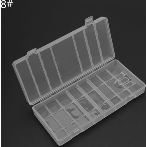 4/6/8 pcs Grid Hard Plastic Transparent Storage Box Case Cover Holder For AA / AAA Battery