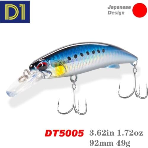 D1 Rough Trial Blazin Heavy Weight Sinking Minnow 92mm 110mm Crank Wobblers Trout Hard Fishing Lure Isca