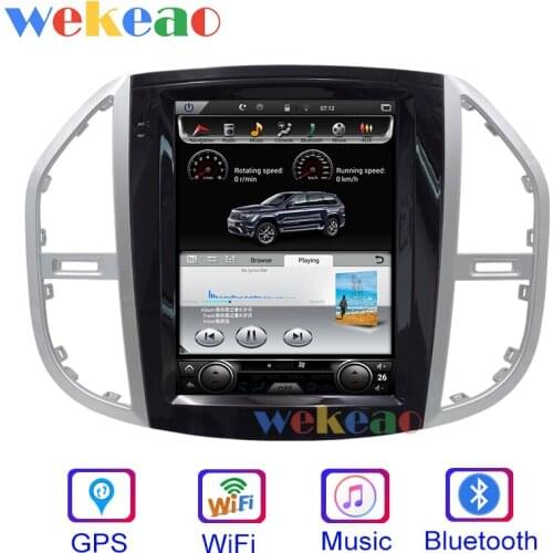 Wekeao Vertical Screen Tesla Style 12.1'' Android 9.0 Car Dvd Multimedia Player For Mercedes Benz Vito Car DVD Player 4G 2016