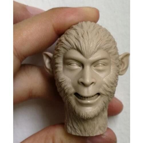 Blank 1/6 Scale Journey To The west The Monkey King Head Sculpt Unpainted Fit 12" Figure