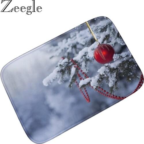 Zeegle Door Mat Flannel Floor Mat Doormat Indoor Rug Non-slip Outdoor Mat Kitchen Rug Absorbent Hallway Carpet