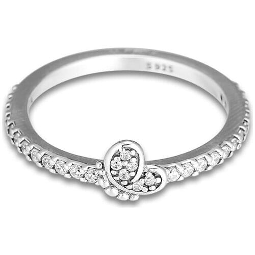 Spring Garden Bedazzling Butterfly Ring Sterling Silver Jewelry For Woman Jewelry Make Up Fashion Jewelry Rings