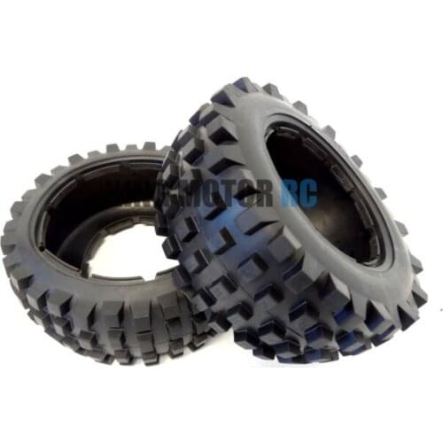 1/5 Scale King Motor RC Rear T1000 Knobby Truck Tires Fits HPI ajia 5T 5SC Rovan