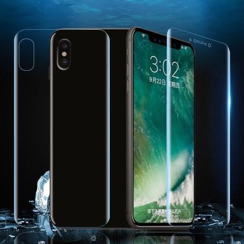 1PCS 3D Front & Back Full Cover Glass Hydrogel Film For iphone XS MAX XR Screen Protector For iPhone XS MAX XR Film Not Glass