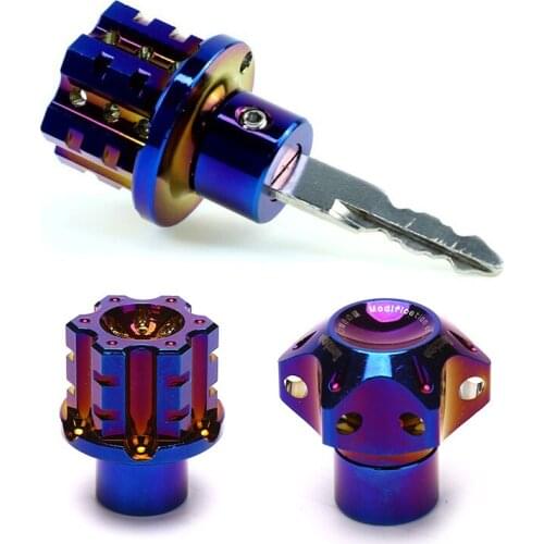 1PC Motorcycle Burnined Titanium Aluminium Alloy Key Embryo Fit Hexagon Pentagon