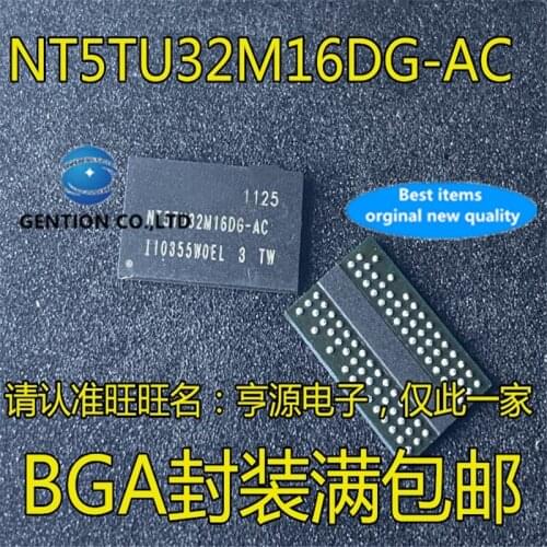 10Pcs NT5TU32M16DG-AC NT5TU32M16DG DDR2 FBGA84 Memory chip in stock 100% new and original