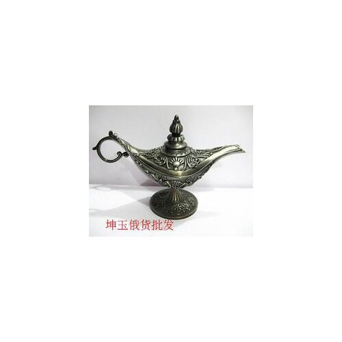 12cm long Vintage Retro toys children Home gifts Genie Oil Russian tea Pot Al--addin Pakistan lamp Decoration Bronze Silver