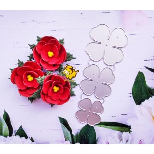 3Pcs Flowers Metal Cutting Dies Stencil Template for Embossing DIY Scrapbooking Paper Album Gift Cards Making Die Cuts New