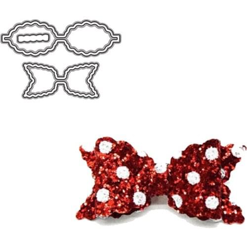 3D Bow-knot Wavy Frame Metal Cutting Dies Scrapbooking DIY Card Album Making Crafts Embossing Stencil New Die Cut 2021