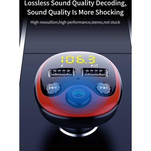 5.0 Radio Adapter Modulator Car Kit Car MP3 Music Player Bluetooth with Dual USB Car Charger U disk / TF Card lossless Music