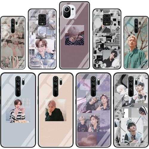 Kpop Stray Kids Tempered Glass Phone Case for Xiaomi Redmi Note 9S 8 7 Mi Poco X3 NFC 8T 10 Lite 9T 9 10T Pro CC9E 9C Cover